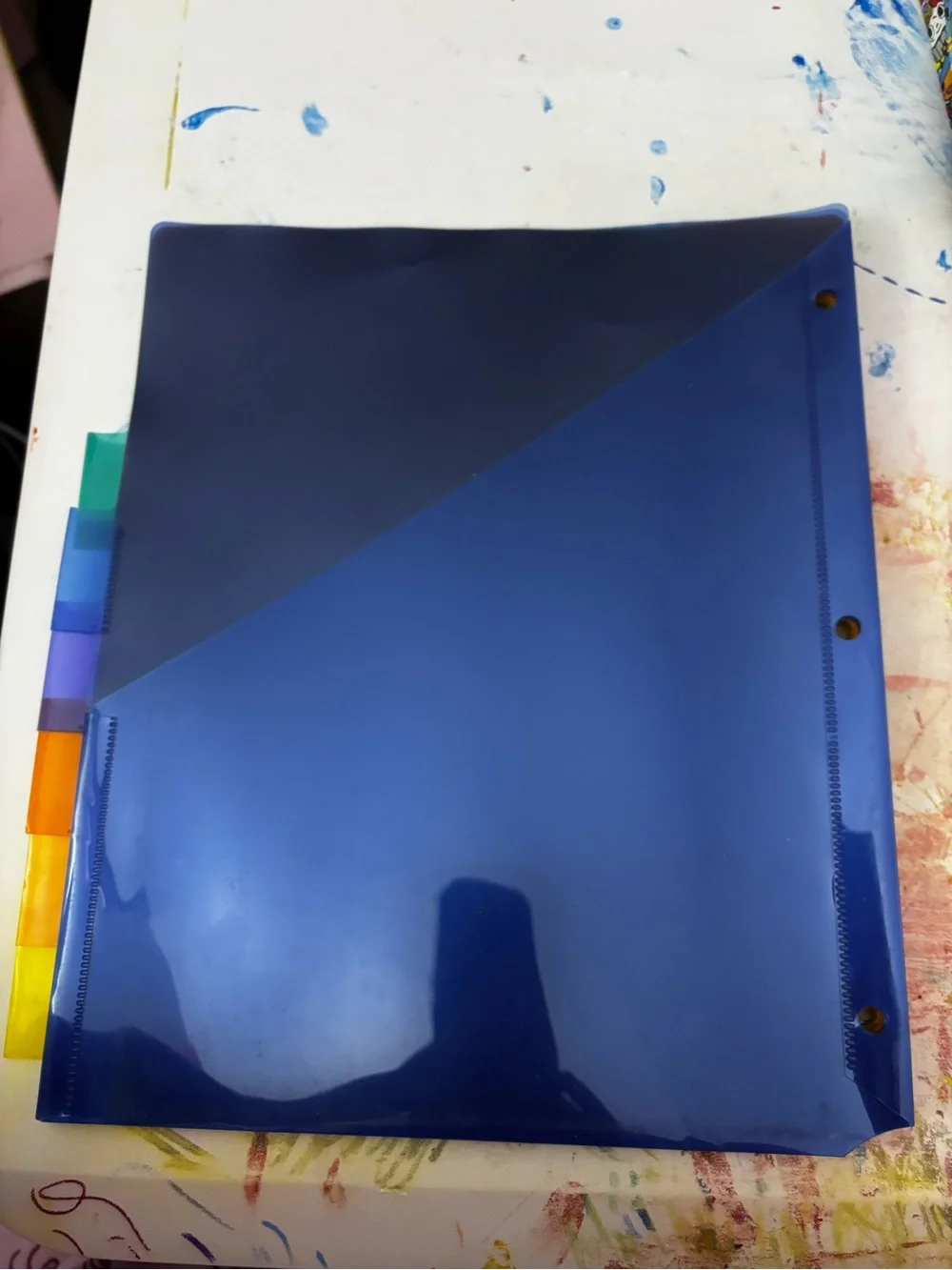 Set of Colorful Transparent Dividers for Binders - 6 colors